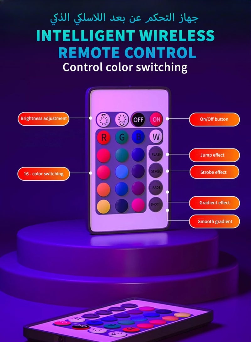 DPTER LED RGB Bulb E27 with Remote Control Color Adjustable Light, Multi Color Changing Dimmable, 2700K-6000K, 10W - Image 5