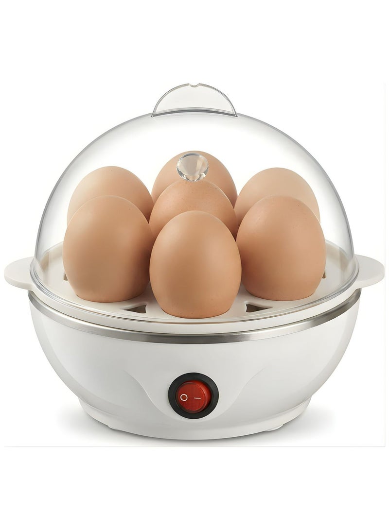 PRIMO PLUS 350W Electric Egg Boiler & Steamer, White/Transparent Design - Rapid Cooking with Auto-Shutoff Safety  Feature - Image 1