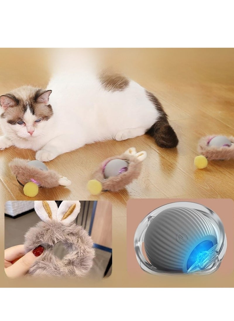Durable Cat Toy, Automatic Interactive Bouncing Ball with String, Self-Play Fun for Cats, Pet Entertainment Toy