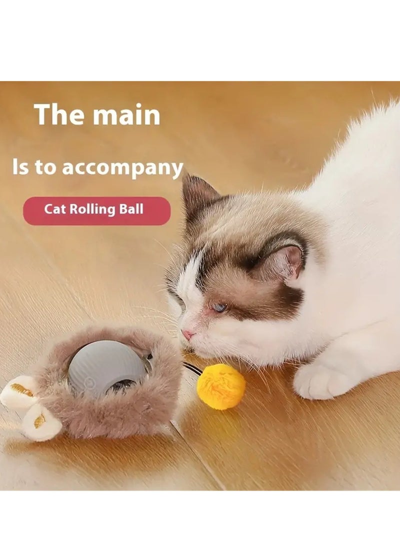 Durable Cat Toy, Automatic Interactive Bouncing Ball with String, Self-Play Fun for Cats, Pet Entertainment Toy