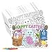 Tiny Expressions Easter Coloring Placemats Set of 12 Large 11 x 17 Disposable Paper Placemats with Bunny Egg Designs - Image 3