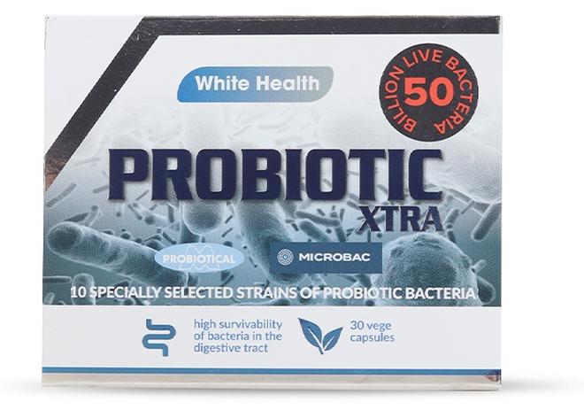 White Health Probiotic Xtra – High-Potency Gut Health & Digestive Support | 50 Billion CFU | 30 Vege Capsules - Image 1