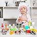 Shimirth 37PCS Pretend Play Kitchen Accessories Kids Kitchen Playset Stainless Steel Play Pots and Pans Sets for Kids Apron Chef Hat Cooking Utensils Play Food Kitchen Toys Gift for Boys Girls - Image 4