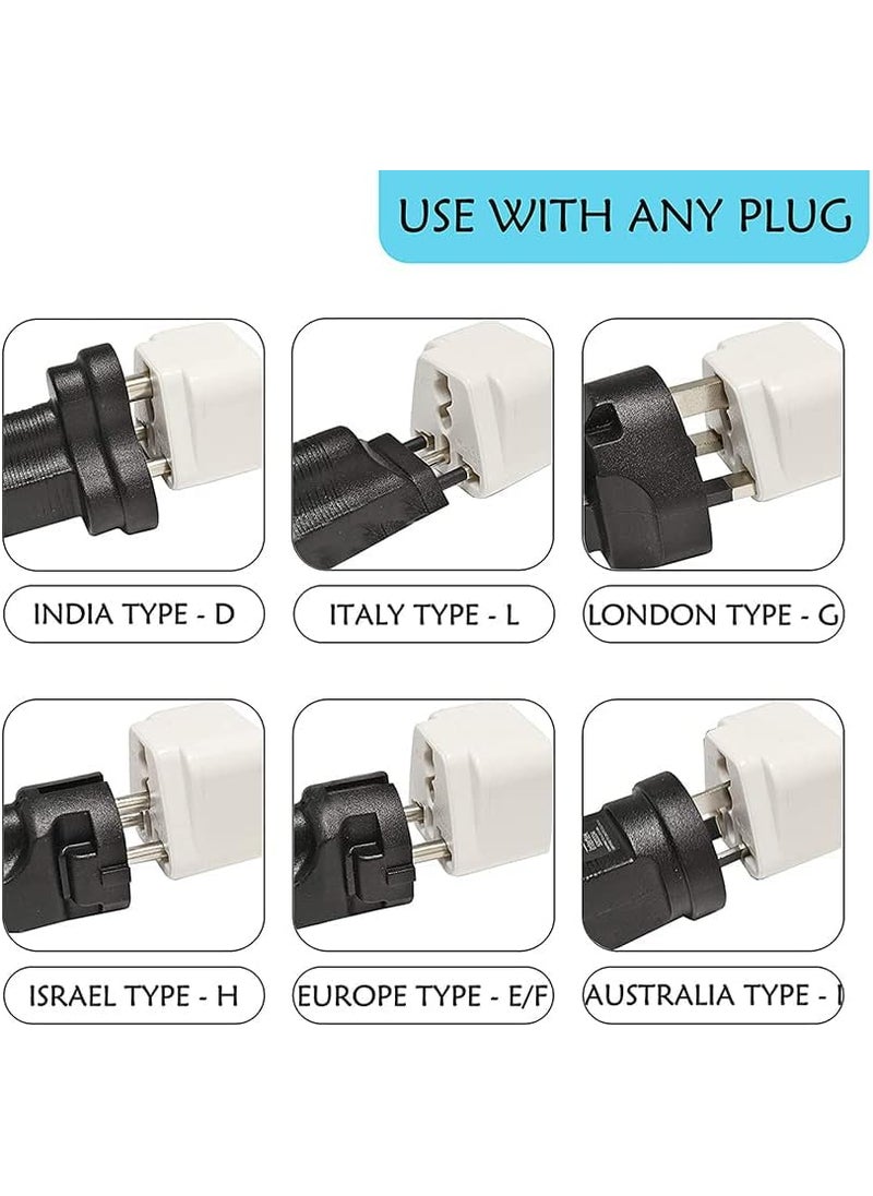 Wroughton Wroughton UK Type Flat 3 Pin and 2 Pin UK USA Universal Traveller Conversion Plug Socket Worldwide Adapter Convert UKUSEUAU to India Power Adaptor Pack of 3  - Image 5