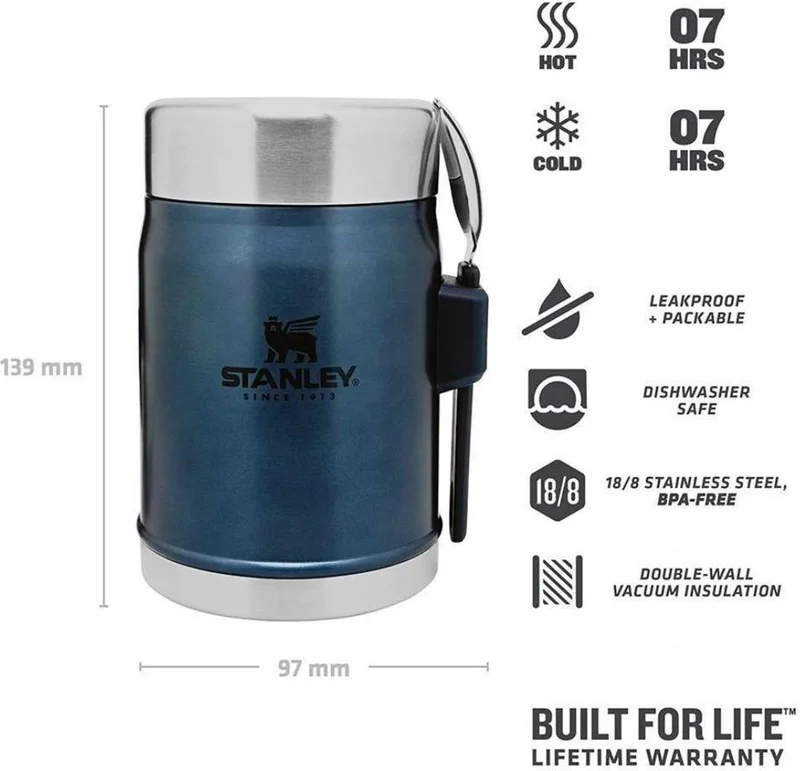 Stanley Classic Stainless Steel Food Thermos with Spoon 0,40 LT