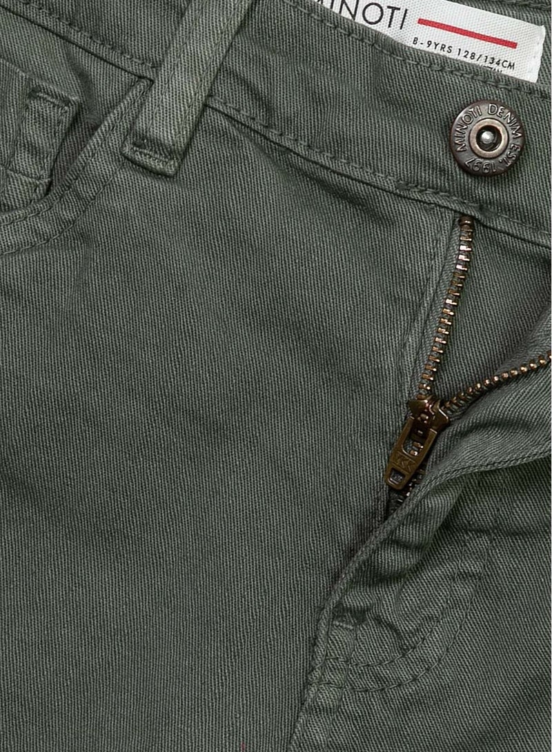 مينوتي شورت تويـل للأولاد المراهقين بحافة مطوية وجيوب - Image 3