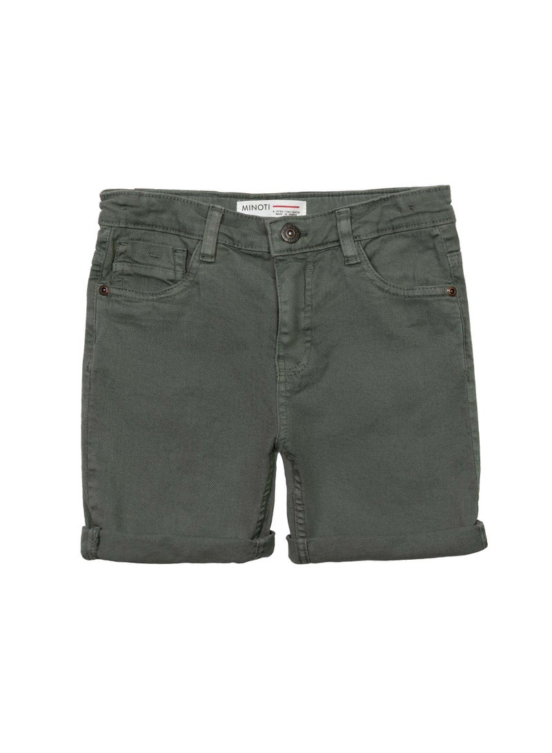 مينوتي شورت تويـل للأولاد المراهقين بحافة مطوية وجيوب - Image 1