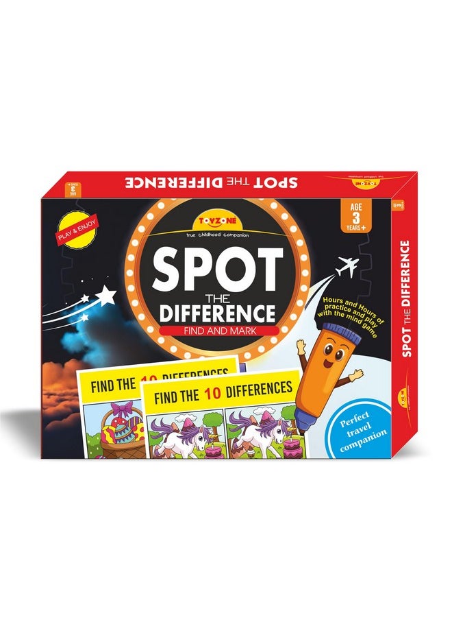 Toy Zone Toyzone Spot The Differences | Find The Difference Game | Brain Games | Early Learner Educational Game | Matching Game | Great for Home, Road Trip, Travel, Camping - Best Gift for Kids Ages 3+  - Image 1
