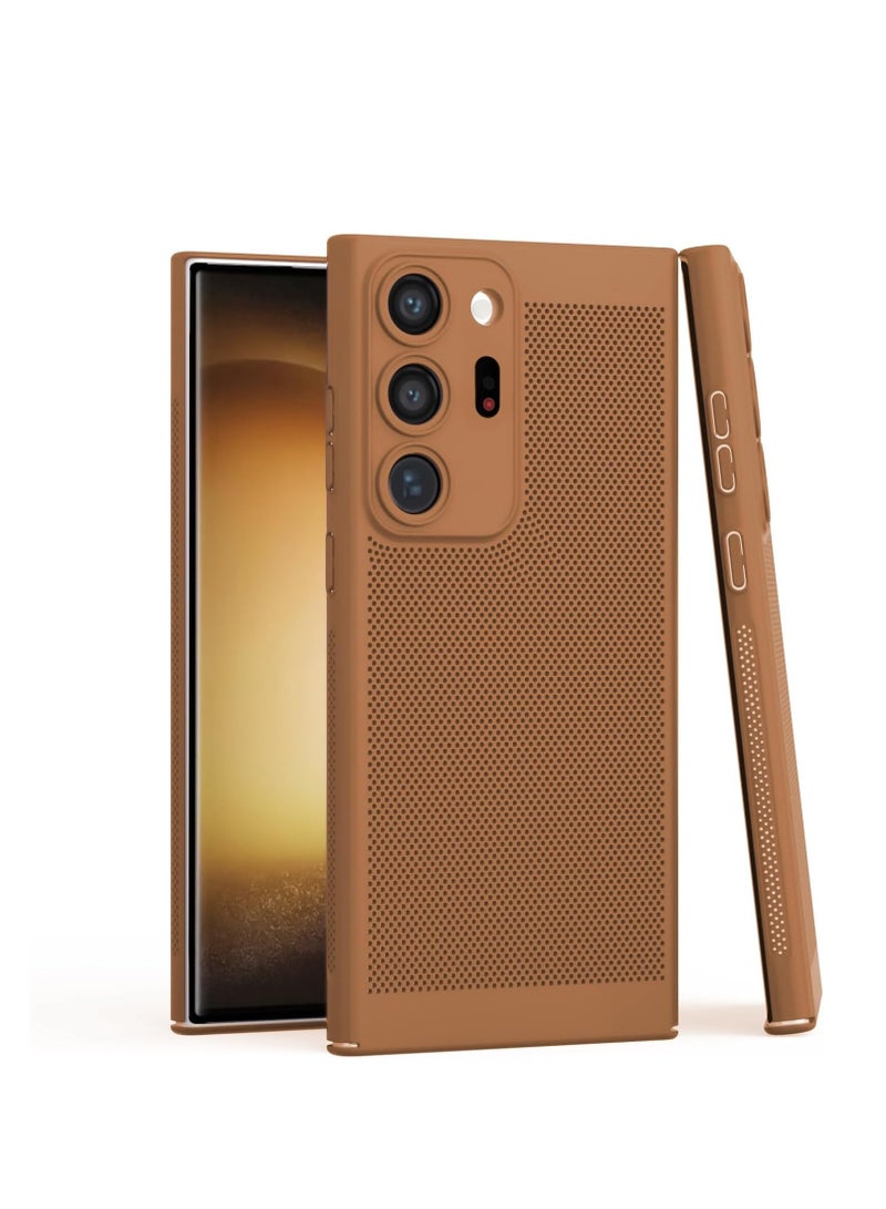 Case For Samsung Galaxy S25 Ultra Heat Dissipation Case with Built-in Camera Lens Protector Slim Fit Breathable Cooling Anti-Fingerprint Hard PC Back Shockproof Cover