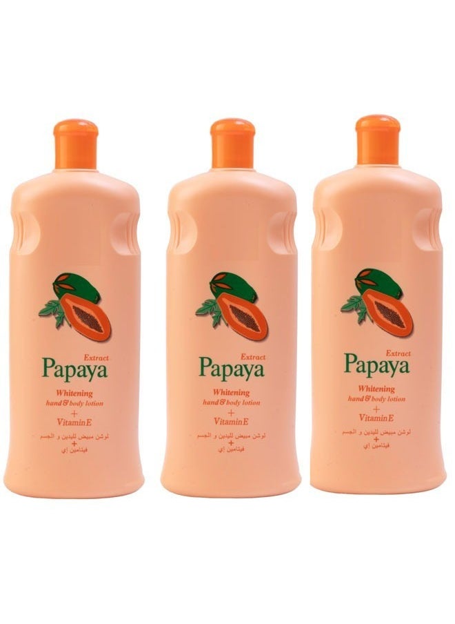 PAPAYA Papaya Hand And Body Whitening Lotion Orange 600ml  - Image 1
