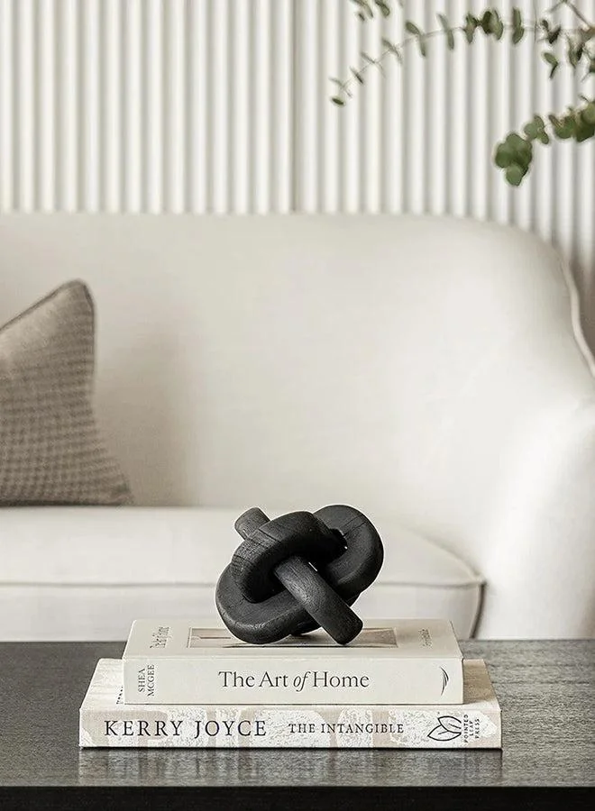 KNOT HOME Raneen Arneson Interlocked Oval Buckles Knot Home Designer Accessory for Bedroom Living Dining Room Office Area Décor