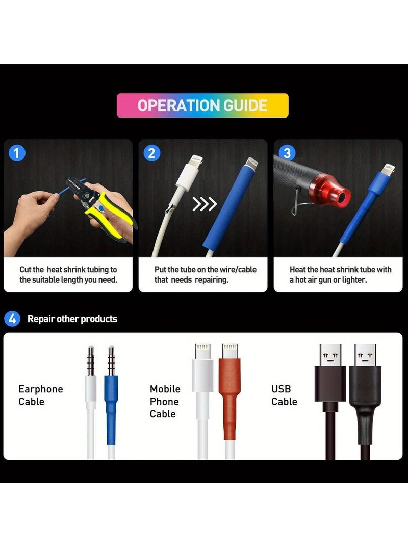 Generic - Heat Gun with 164pcs Heat Shrink Tubes | 2:1 Polyolefin Tube Sleeve Wrap Wire Set – Multipurpose Crafting & Repair Tool - Image 1