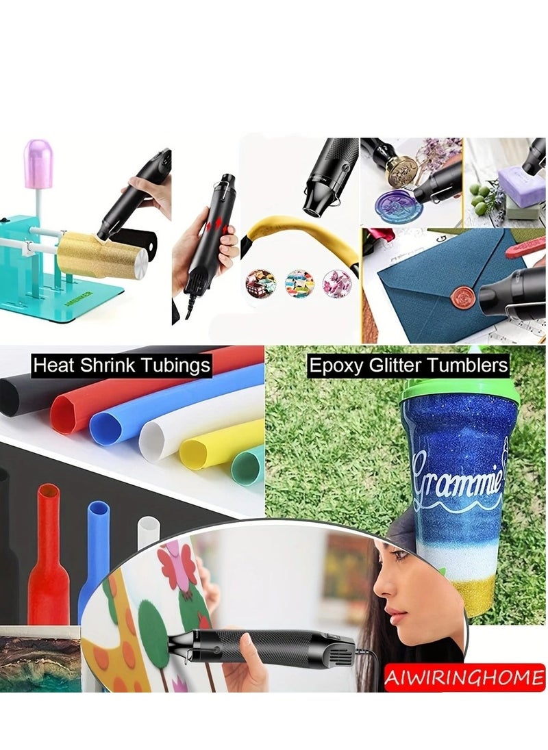 Generic - Heat Gun with 164pcs Heat Shrink Tubes | 2:1 Polyolefin Tube Sleeve Wrap Wire Set – Multipurpose Crafting & Repair Tool - Image 1