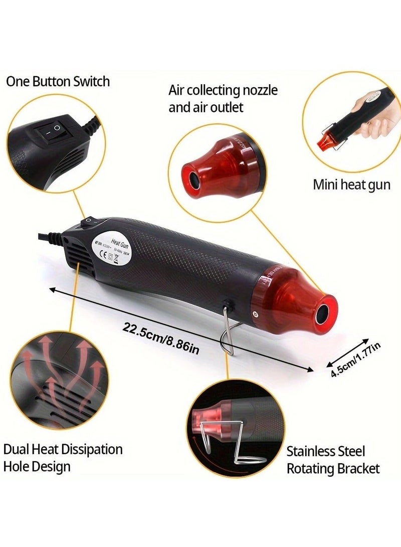 KOOKNA Hot Air Gun with 164Pcs Shrink Tube, Electric Heat Gun with Wire Insulation, Portable Thermal Shrinkers for Repairing Data Cables and Power Cords - Image 3