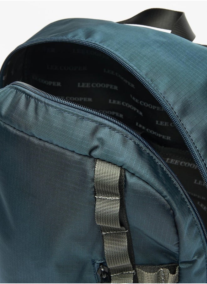 Lee Cooper Men's Logo Print Backpack with Adjustable Straps and Zip Closure  - Image 5