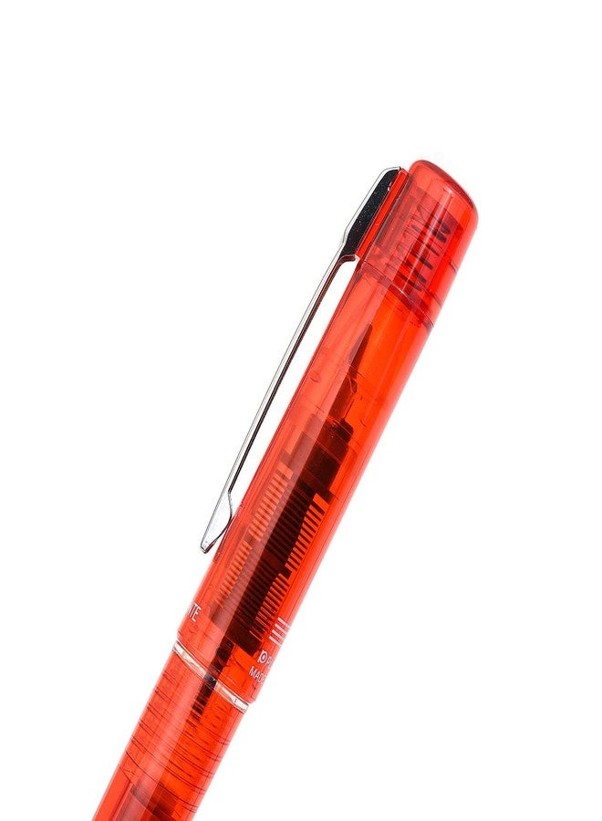 PLATINUM Prefounte Fountain Ink Pen with SS Medium Nib, Translucent Vermillion Orange Barrel, Cap, Blue-Black Ink Cartridge Included, Slip & Seal Cap Design, Ideal For Adults Daily Use Beginners - Image 4