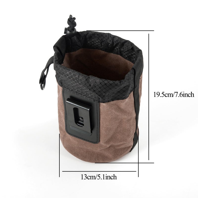 JEFBFBWE Nail/Screw Work Pouch,Tightening Soft Bag with Drawstring Metal Clip-On Tool Pouch for Men Screws and Nails Bag,Ideal for Carpenter Contractor Handy Man and Any Tradesperson - Image 2