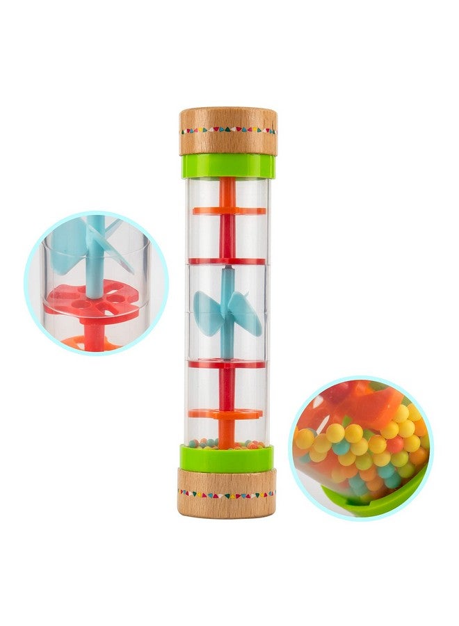 Musfunny Rainmaker Baby Rain Stick Toys for Kids: 8 inch Rainstick Sensory Rattle Toys for Babies,Shaker Rainfall Tubes Musical Instrument -Colorful - Image 2