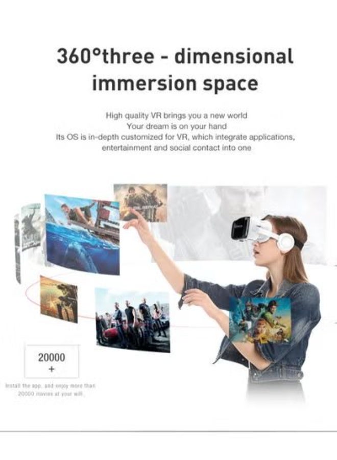 Shinecon VR SHINECON G04BS 3D VR Glasses with Bluetooth, Wireless Virtual Reality Headset for Smartphone 4.7-6.7", Y1 Joystick, IMAX Giant Screen, KTV Sound, Immersive Gaming & Movies - Image 4