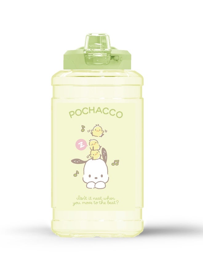 Miniso Sanrio characters Party Series Plastic Bottle with Auto Flip Lid (1900mL)(Pochacco) 