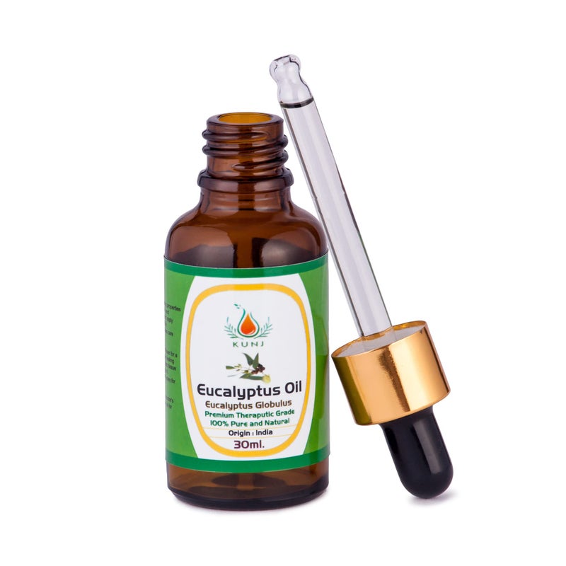 KUNJ Eucalyptus Essential Oil (Eucalyptus globulus) 100% Pure & Natural Undiluted Therapeutic Grade, For Healthy Skin, Hair, and Body - Revitalizing & Nourishing Care for Face - 100ml - Image 4