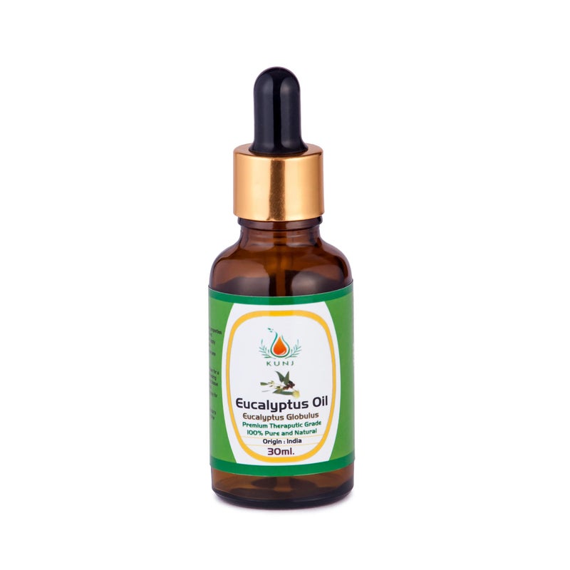 KUNJ Eucalyptus Essential Oil (Eucalyptus globulus) 100% Pure & Natural Undiluted Therapeutic Grade, For Healthy Skin, Hair, and Body - Revitalizing & Nourishing Care for Face - 100ml - Image 1