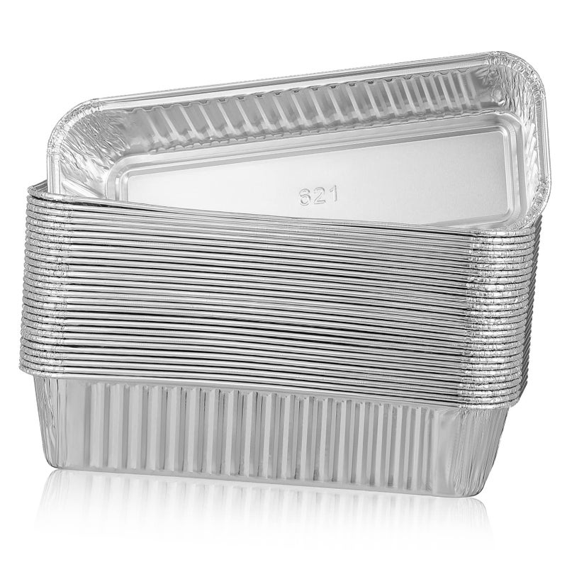 125 Pcs Aluminum Foil Meal Prep Trays Baking Pans Disposable Table Containers - Image 2
