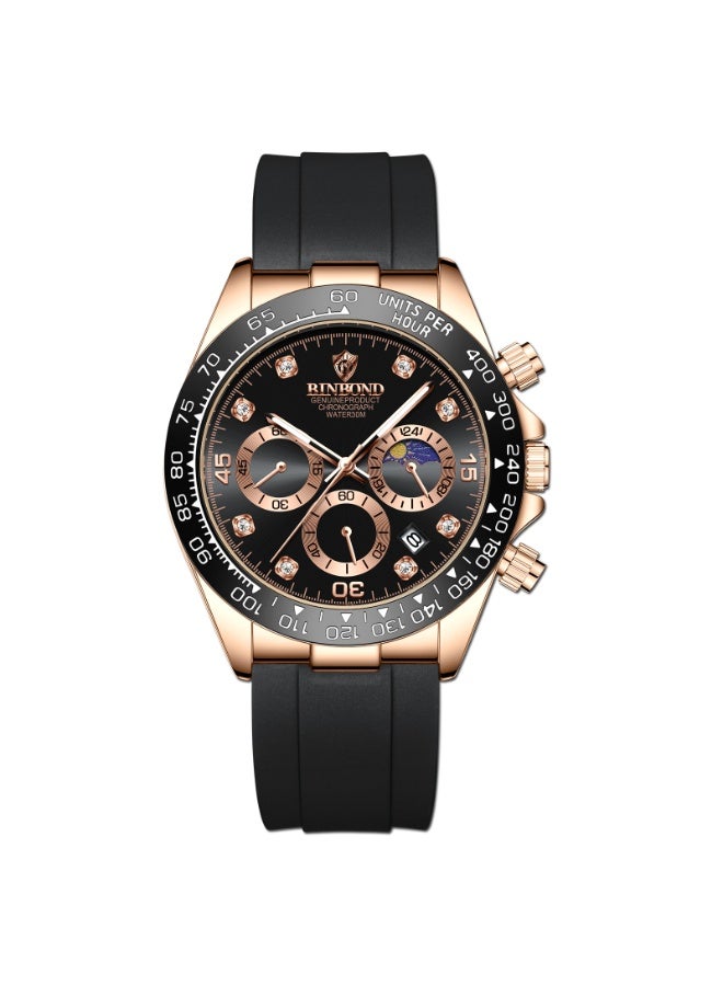 BINBOND Men's Multifunctional Sports Luminous Waterproof Quartz Watch - Image 1