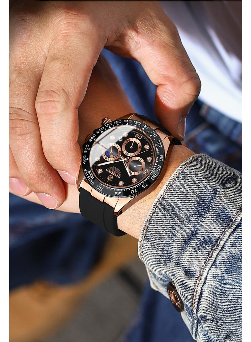 BINBOND Men's Multifunctional Sports Luminous Waterproof Quartz Watch - Image 3