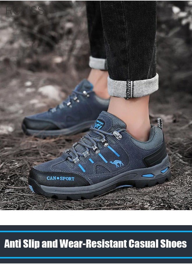 roaiss Men Hiking Shoes Winter Outdoor Trail Men Sport Trekking Mountain Boots Sneaker Waterproof Climbing Athletic Shoes Colorblock Sneakers  - Image 2