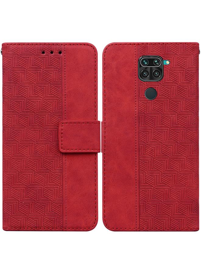 The Bros Case For Xiaomi Redmi Note 9 / 10X 4G Geometric Embossed Leather Phone Case
