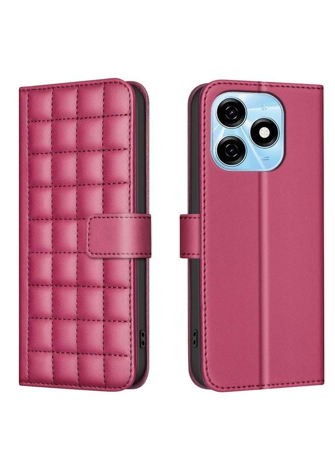 For Tecno Spark 20 Square Texture Leather Phone Case(Red)