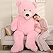 MaoGoLan Giant Pink Teddy 6ft Stuffed Animal Smiling Face Large Plush Life Size Gift for Valentines Day Anniversary Birthday - Image 4