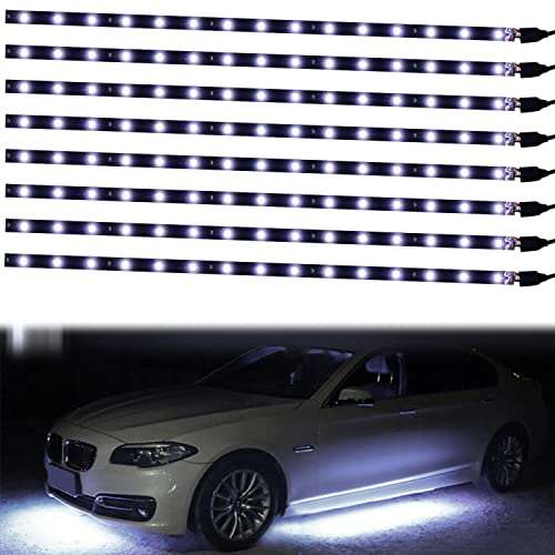 XTAUTO XT AUTO 8pcs 12V Super Bright 30cm 15 LED Flexible Waterproof LED Strip Light for Car Interior & Exterior Decoration DRL Day Running Light Or Boat Bus Garden - Image 1
