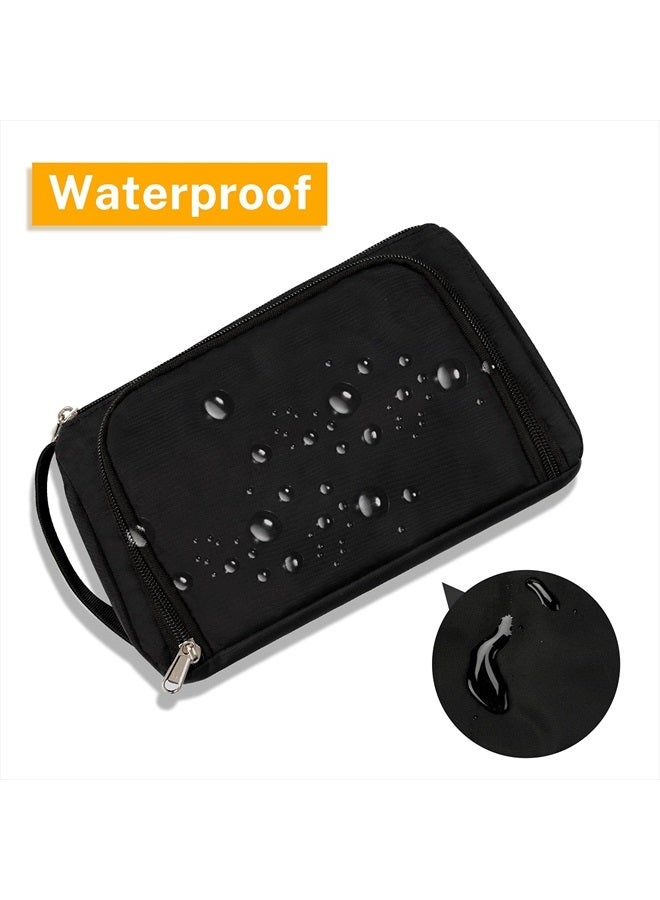 CUBETASTIC Small Makeup Bag, Makeup Pouch, Travel Cosmetic Organizer for Women and Girls (Oxford Cloth, Black)  - Image 4