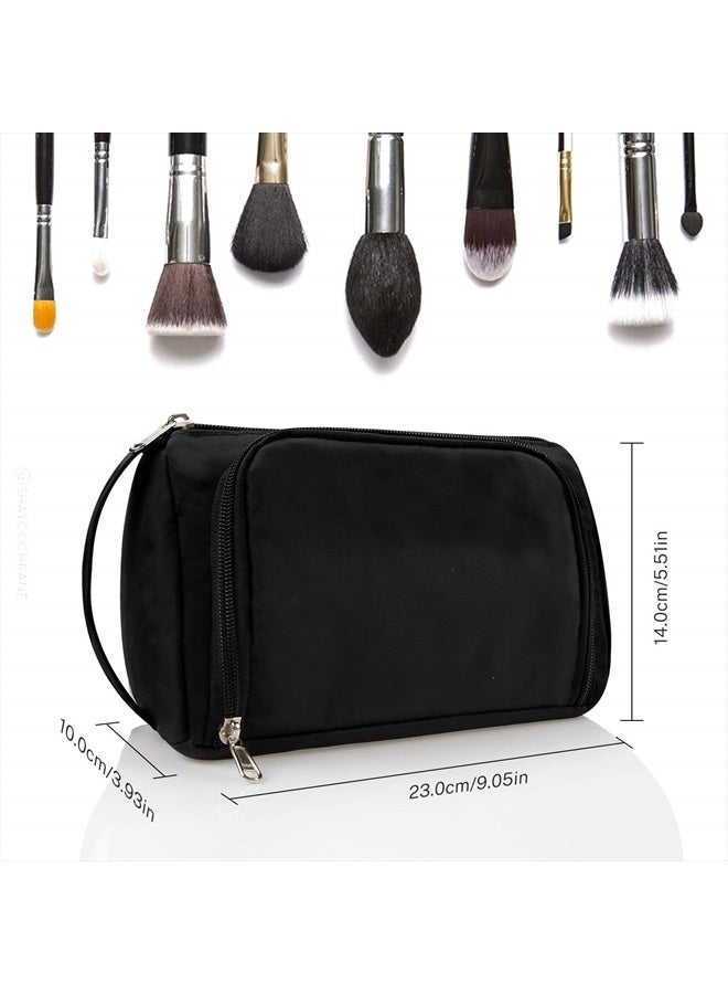 CUBETASTIC Small Makeup Bag, Makeup Pouch, Travel Cosmetic Organizer for Women and Girls (Oxford Cloth, Black)  - Image 5