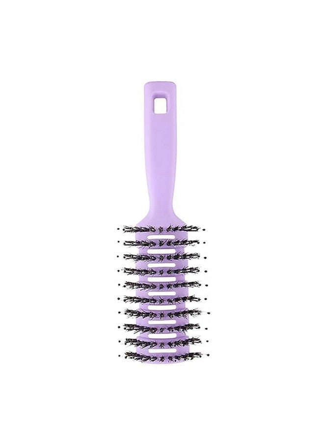 Homestic Hair Brush | Flexible Bristles Brush | Hair Brush With Paddle | Quick Drying Hair Brush | Suitable For All Hair Types | Round Vented Hair Brush | C13-X-Purp | Purple - Image 1