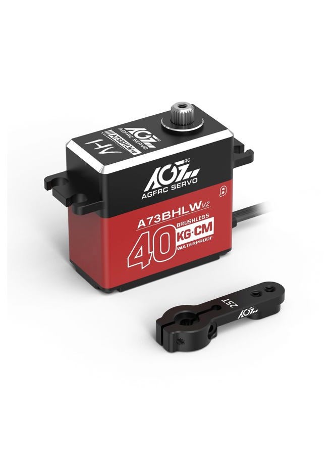 AGFRC 40KG Waterproof RC-Steering-Servo High-Torque - Full Metal Gear Brushless Digital Servo for 1/10 RC Car, Control Angle 180° (A73BHLW V2) - Image 1