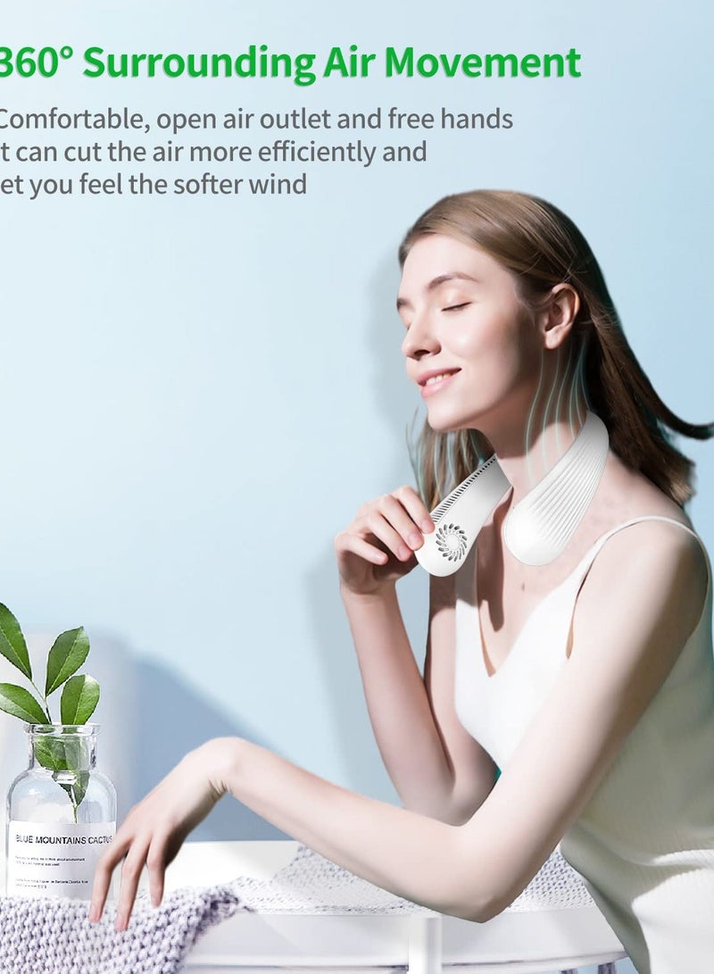Portable Neck Fan Bladeless Neck Fan Ideal for Personal Fan 3 Speed Bladeless Fan - Image 2