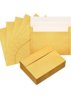 Yahenda 300 Pack A7 Envelopes Bulk Self Adhesive Kraft Paper Invitation Envelopes For Christmas Valentine Wedding Bridal Shower Birthday Party Greeting Cards, 5 X 7 Inch(Gold)  - Image 1