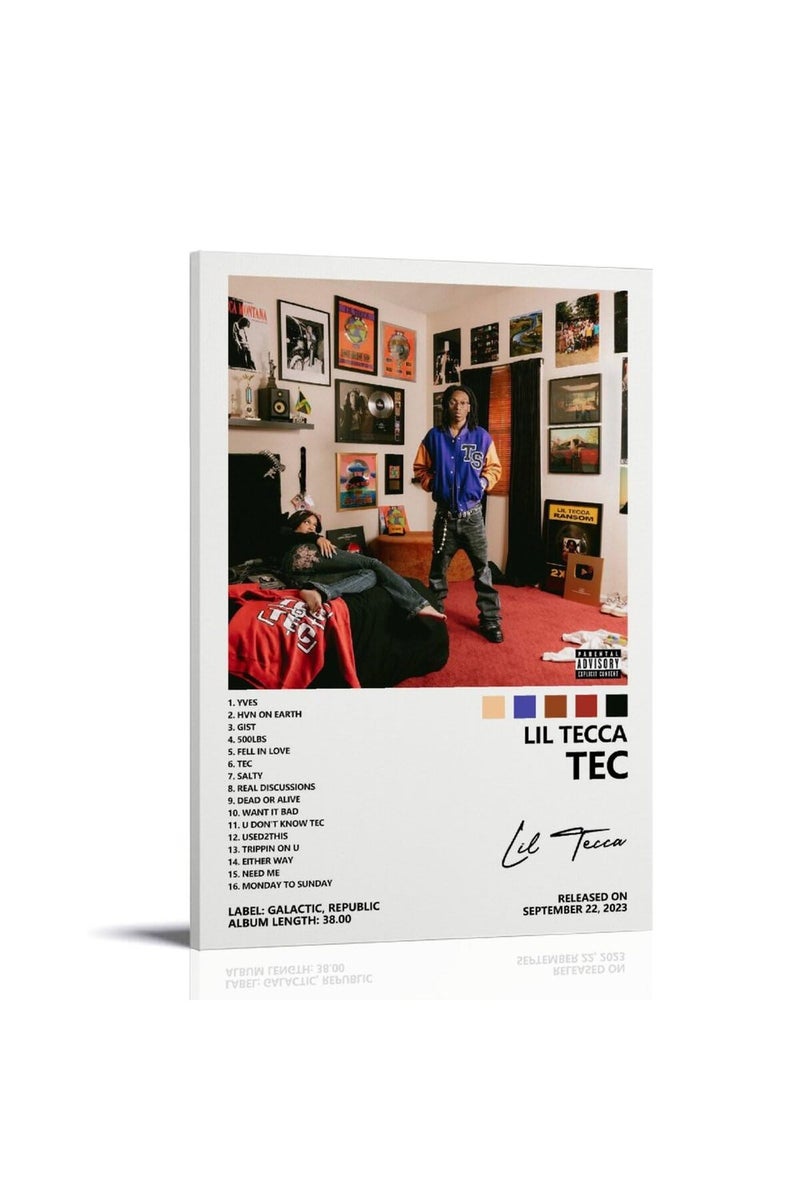 Chuki Lil Tecca Poster Tec Album Cover Poster for Room Aesthetic Canvas Wall Art Bedroom Decor 20x30inch(50x75cm) - Image 1