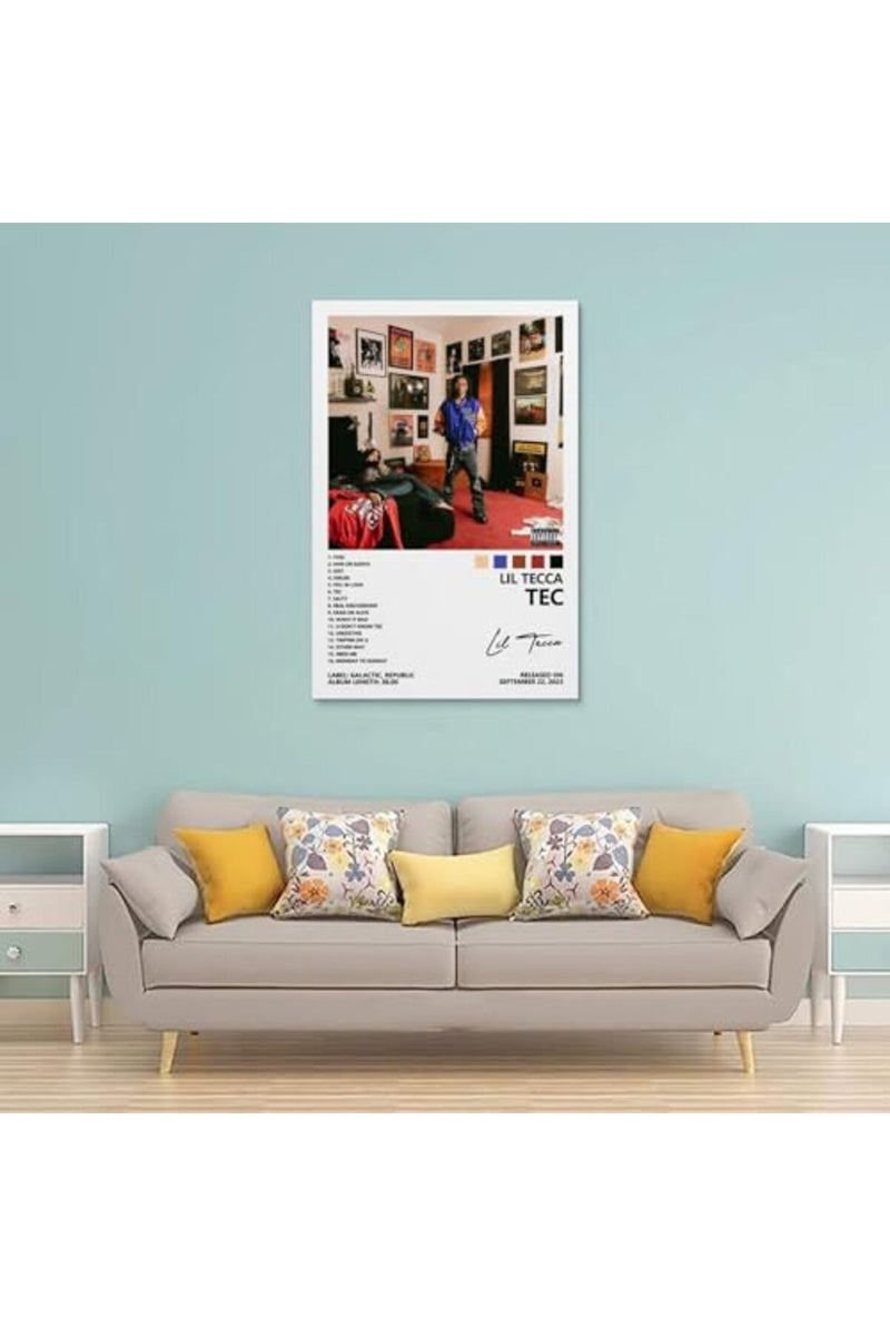 Chuki Lil Tecca Poster Tec Album Cover Poster for Room Aesthetic Canvas Wall Art Bedroom Decor 20x30inch(50x75cm) - Image 3