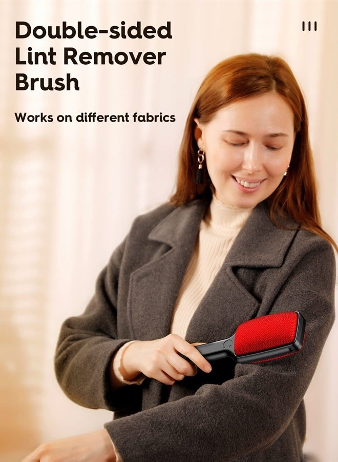 VASSON Lint Brush, Double-Sided Lint Remover Brush, Lint Brushes for Clothes, Reusable Velvet lint Brush, Coat Lint Brush (2 Pack) - Image 3