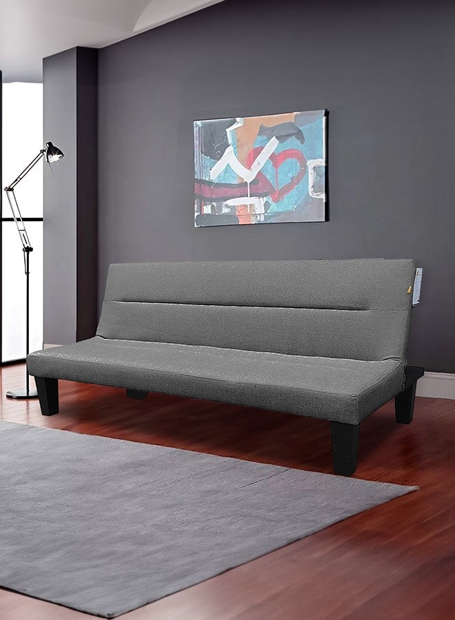 In-House Asil | 3-Seater Sofabed 2 In 1 Upholstered In Linen 28x182x108 cm- Dark Grey - Image 1