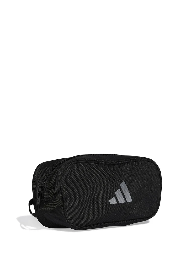 adidas حافظة أقلام سوداء بسحاب مدمجة