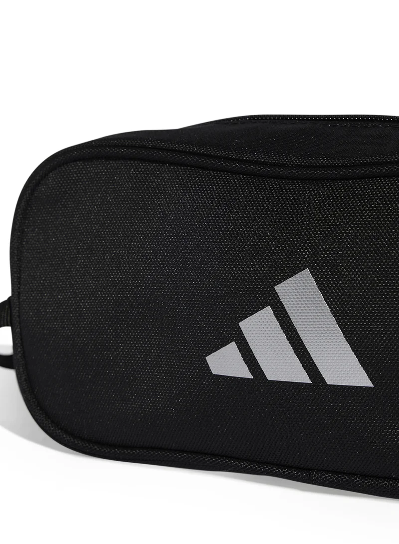 adidas حافظة أقلام سوداء بسحاب مدمجة