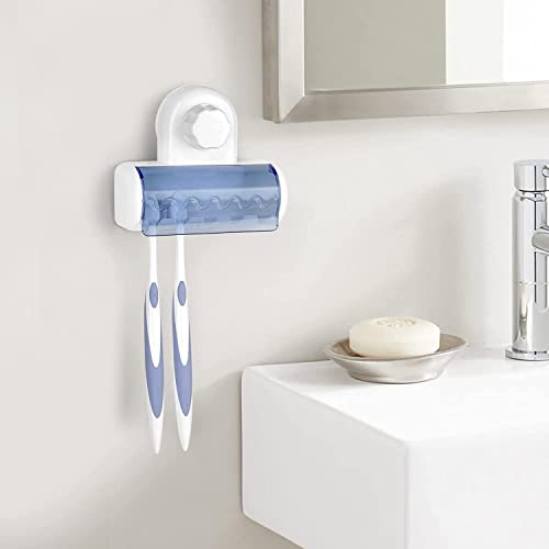 ZSIGNS Self Adhesive Toothbrush Holder with Cover for Bathroom, 5-Slot Wall Mounted Toothbrush Organizer Rack for Shower, Dorm, Cabinet (PACK OF 1) - Image 5