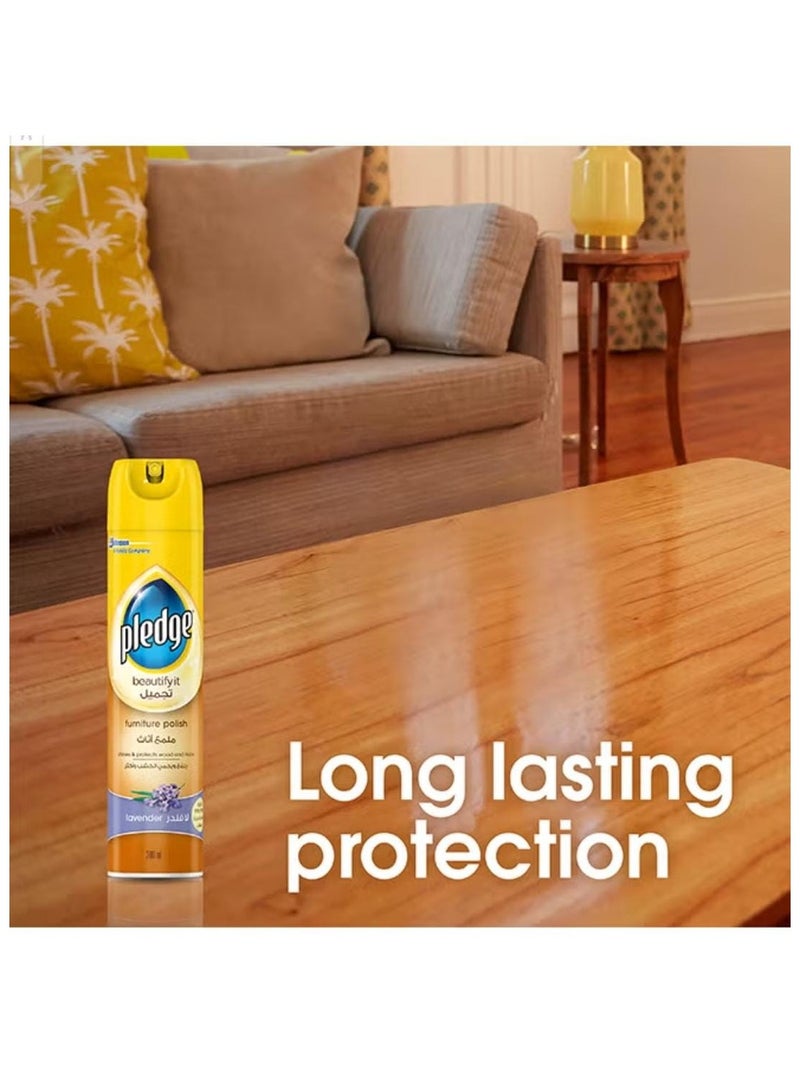 بليدج بخاخ تلميع وتنظيف الأثاث من بليدج، برائحة اللافندر، 300 مل، قطعتان - Image 3
