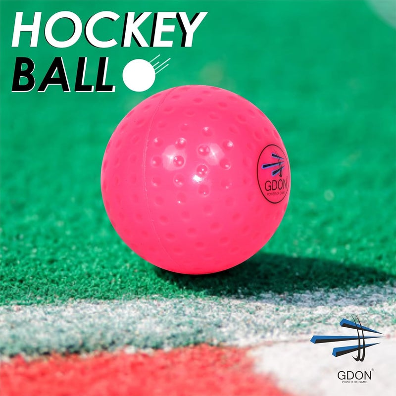 GDON Hockey Hollow Truf Match Practice Balls (Pack of 12 Color Pink) - Image 2