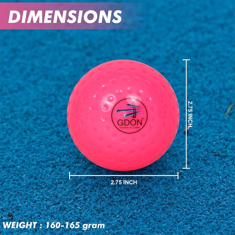 GDON Hockey Hollow Truf Match Practice Balls (Pack of 12 Color Pink) - Image 5